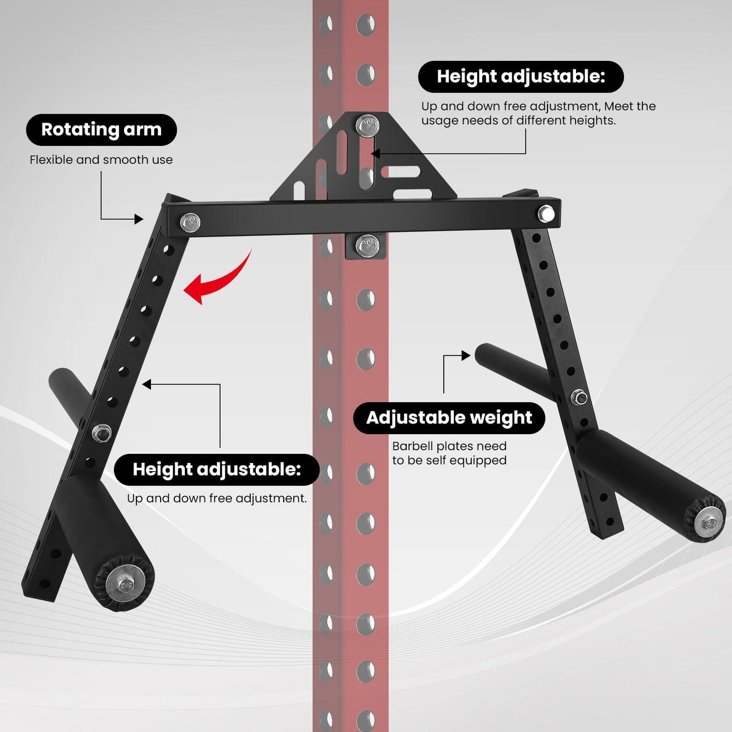 FVNBXG Lateral Raise Attachment Standing Lateral Raise Machine Shoulder Press Machines Strength Training Machine for Home Gym