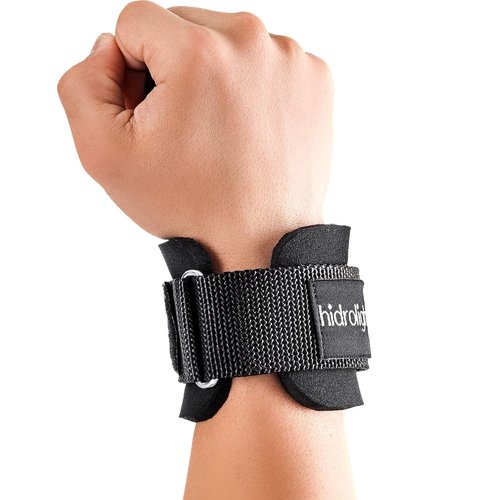 Maxi Wrist Straps for Weightlifting - Wrist Brace, Gym Accessories, Wrist Wraps, Hand Bands for Dumbells & Bars, Workout Equipment - Non-Slip Grip, Adjustable Stripe - Black, One Size