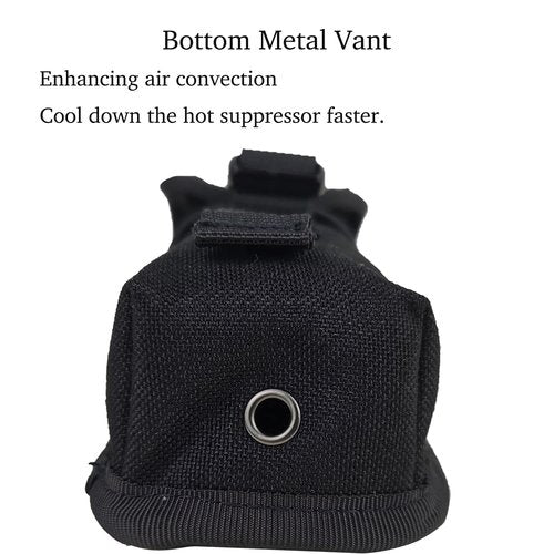Dasiyoki High Temperature Suppressor Pouch Thermal Insulated Shield for Hot Rifle/Pistol Suppressor in 6 inches or Smaller Black