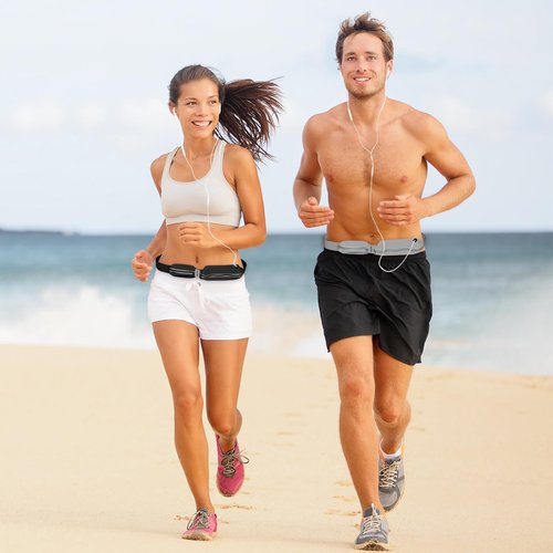 CNUAS Slim Running Belt for Women & Men Phone Holder for Running Fits ALL Phones Runners Fanny Pack Fishing Belt iPhone Running