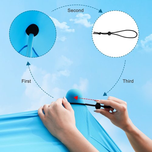 COMMOUDS Extra Replacement Pole for Beach Tent Sun Shelter(1 Pack)