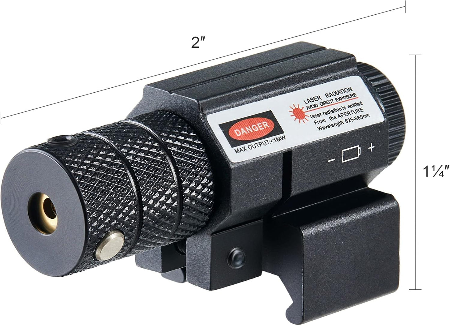 Pinty Compact Tactical Red Laser Sight with Picatinny Mount Alan Wrenches for Hunting - Easy and Bright
