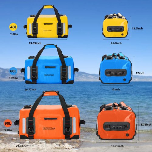 ESONE Dry Bags Waterproof Backpack for Men/Women Dry Bags for Kayaking Waterproof Backpack for Travel Dry Bag Backpack Waterproof Duffel Bag Applicable Boating Camping Paddle Board Surfing（40L）