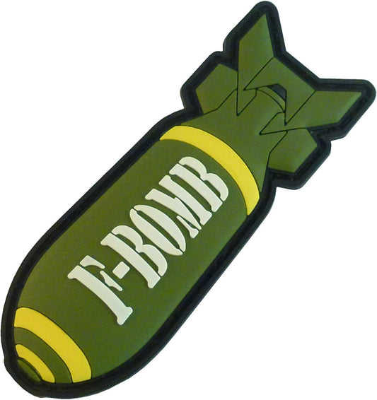 F-Bomb PVC Patch [Multicolor] Compatible with Velcro Funny Patches for Backpacks PVC Patches for Vests Morale Patches for Hats Tactical Airsoft Patches Plate Carrier Patches Hat Patches for Caps