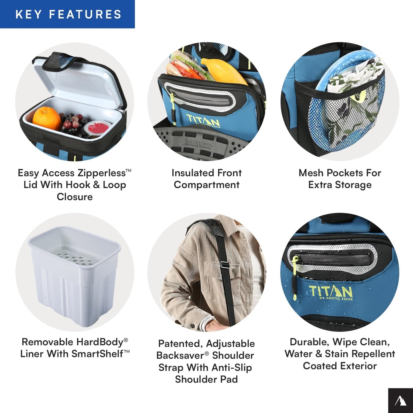 Titan by Arctic Zone 30 Can Zipperless Soft Cooler with HardBody Liner