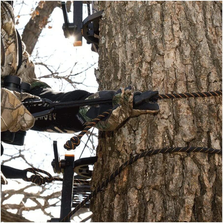 Muddy Outdoors Safety Harness Heavy-Duty Aluminum/Steel Easy to Use One-Hand Design Carabiners for Tree Climbing & Hunting