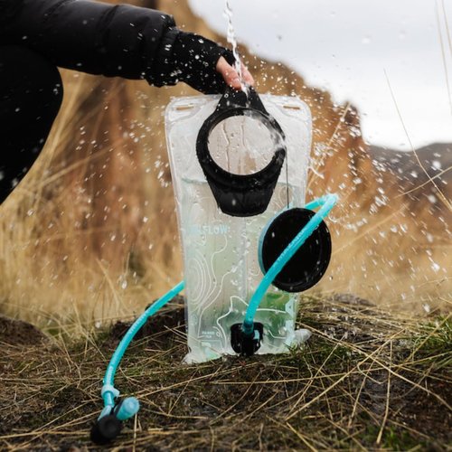 The Trailflow-88 Hydration Bladder by Mazama Designs. Leakproof, Easy to Clean and Fill Water Reservoir, BPA-Free, Fits Most Hydration Backpacks. Great for Running, Hiking, Camping, Cycling. (3L)