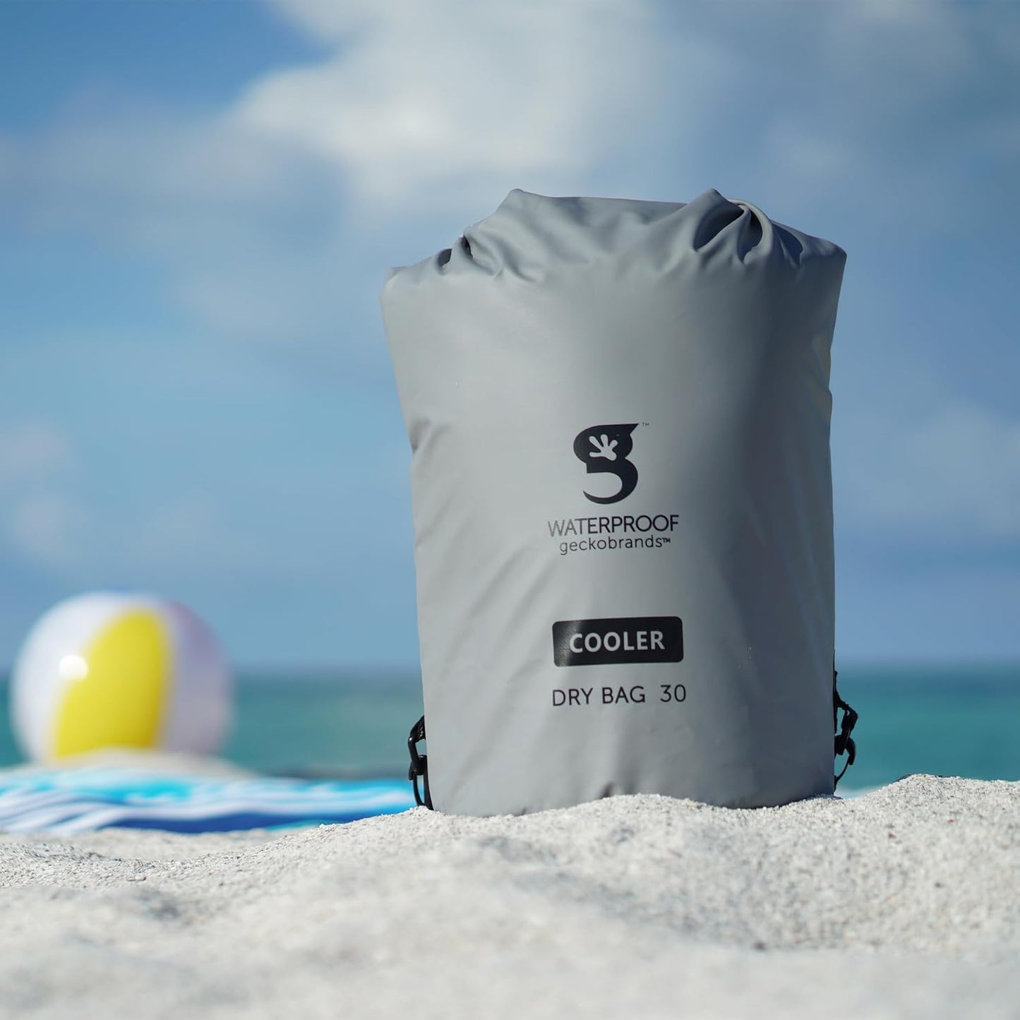 geckobrands 30L Dry Bag Cooler - Holds 24 Cans or 18 Bottles - Dry Bag Backpack, Perfect for Outdoor Activities