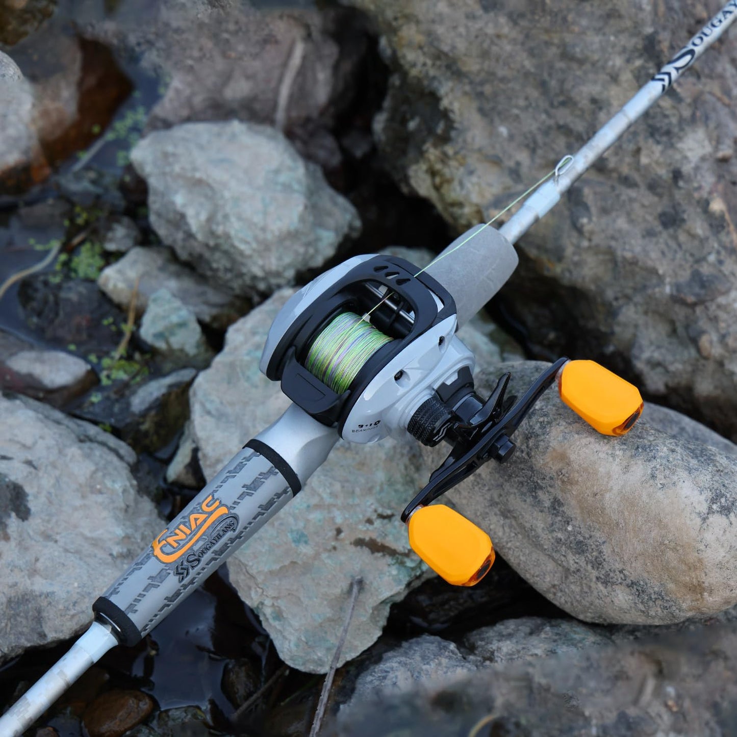 Sougayilang Spinning& Casting Fishing Rod Combos with Graphite 2Pc Blanks Fishing Reel for Bass Fishing (Casting with Right Handed, 6'0" Medium- Fast- 2piece)