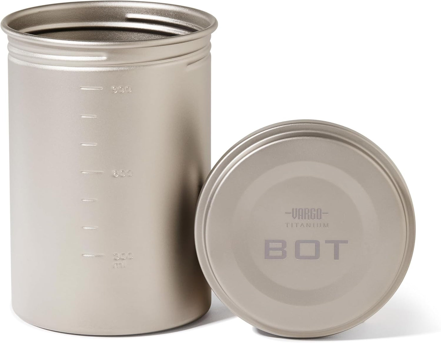Vargo Titanium BOT Series | Vargo BOT - 700 | Titanium Cooking Pot and Water Bottle with Foldable Handles and Watertight Lid | 700ml (23 oz.)