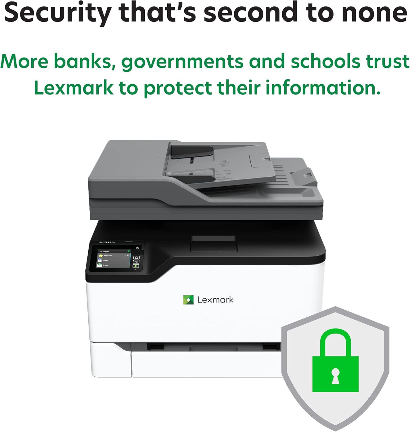 Lexmark CX331adwe Color All-in-One Laser Printer with Touchscreen, Office Scanner Copier Laser, Mobile Ready, Auto Duplex Printing & Analog Fax, Wireless, White, 26 ppm Mono/Color, 600 dpi (40N9070)