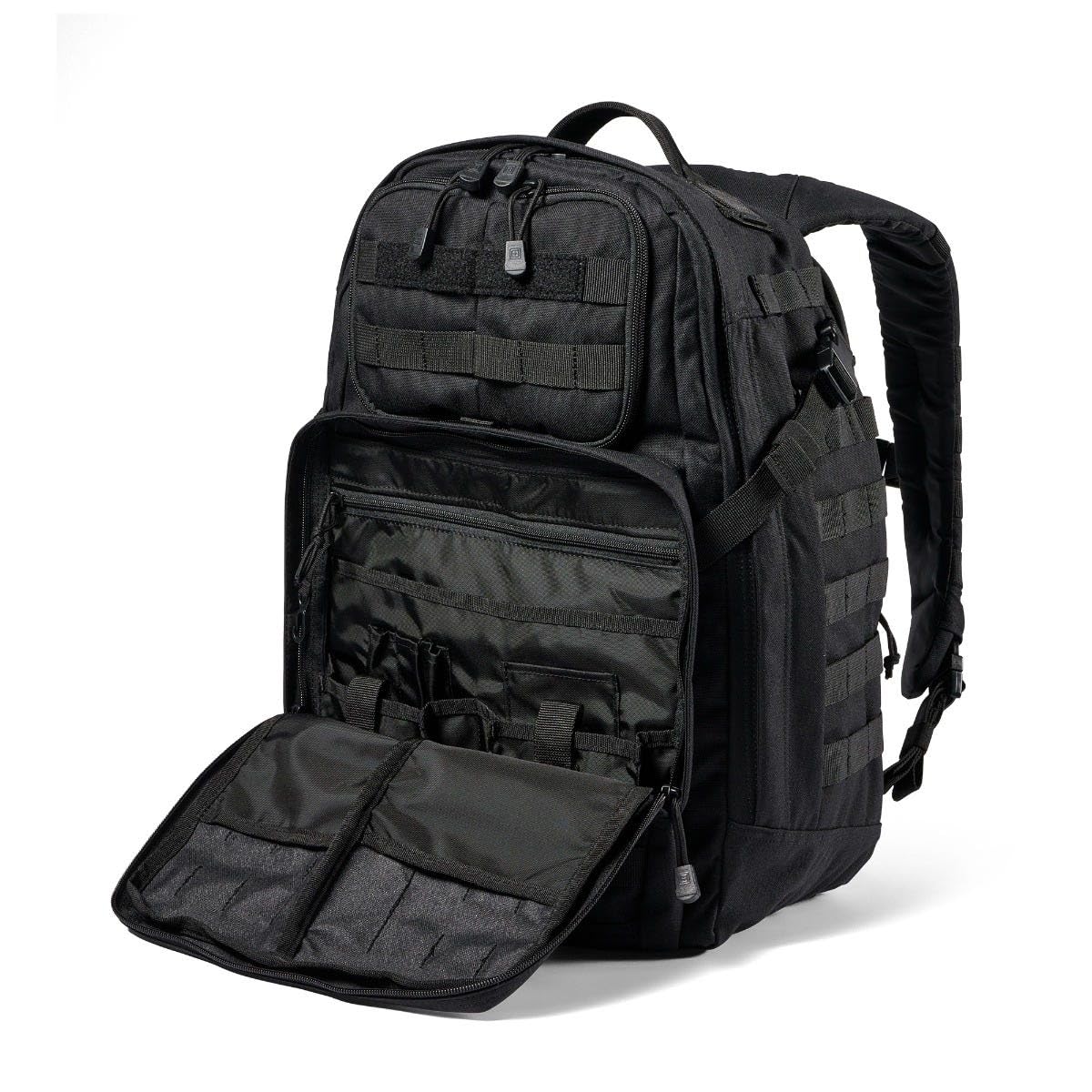 5.11 Tactical Backpack, RUSH 24 2.0 Military Survival Molle Back Pack with Laptop Compartment, 37L, Black, Style 56563ABR
