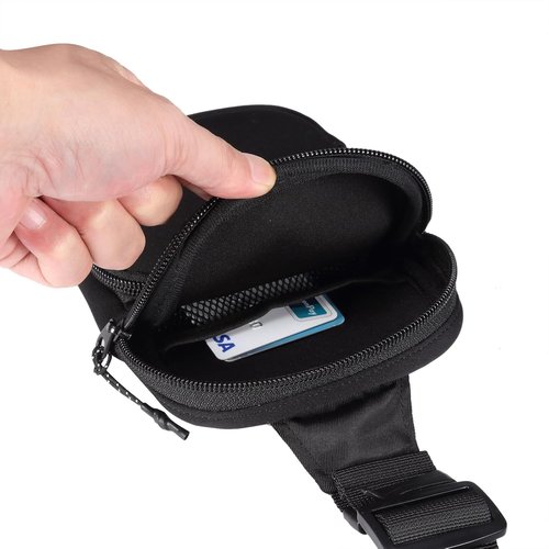 ZORSOME Unisex Outdoor Sling Bag, Small Crossbody Sling Backpack, Waterproof Neoprene Chest Bag for Hiking Traveling, Black