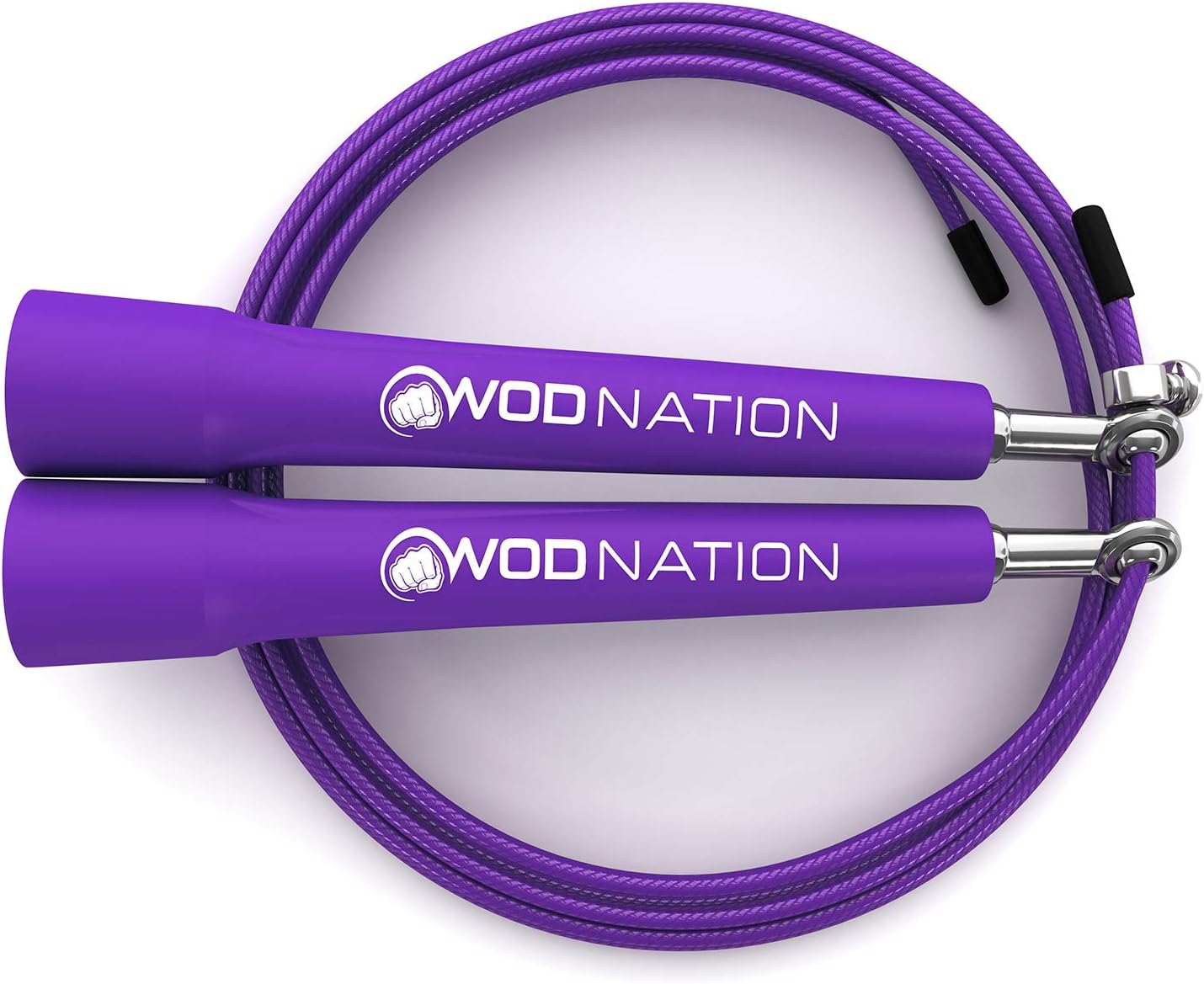 WOD Nation Adjustable Speed Jump Rope For Men, Women & Children - Blazing Fast Fitness Skipping Rope Perfect for Boxing, MMA, Endurance