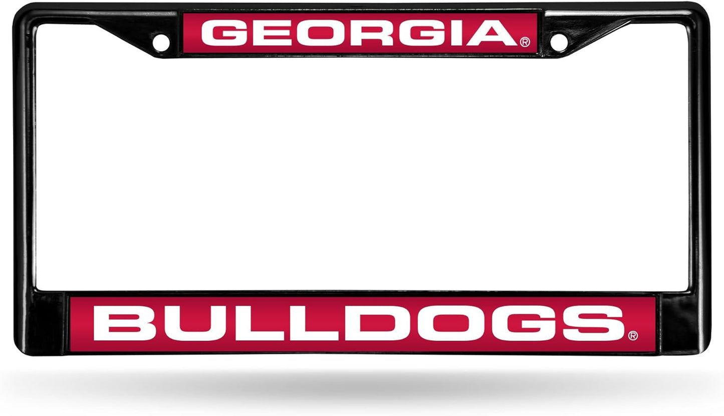 NCAA Black Laser Cut Chrome License Plate Frame for Car/Truck/SUV - 12x6" Auto Accessory