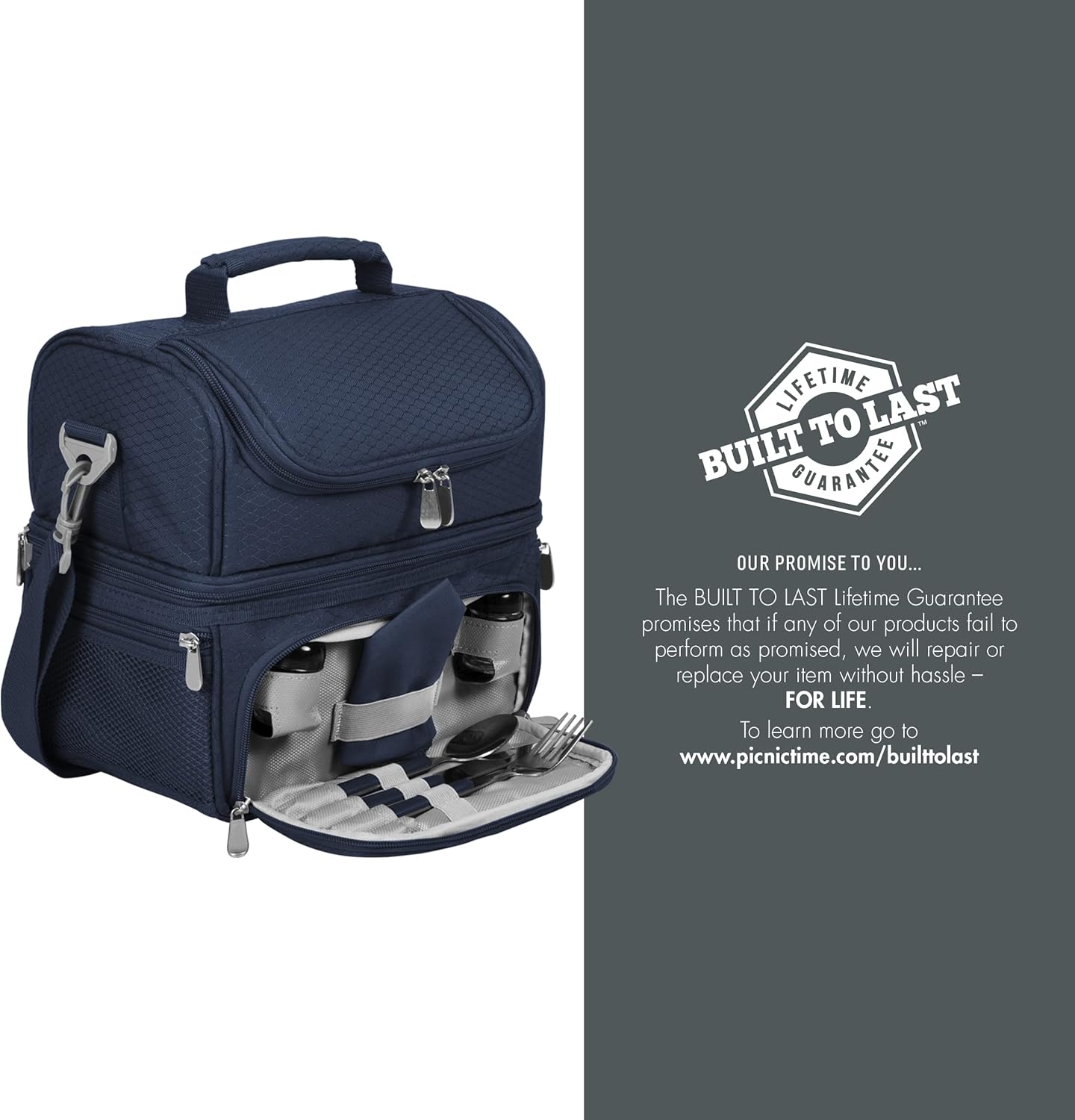 PICNIC TIME Coca-Cola Enjoy Coke Pranzo Lunch Bag, Insulated Lunch Box with Utensil Set, Lunch Cooler Bag, (Red)