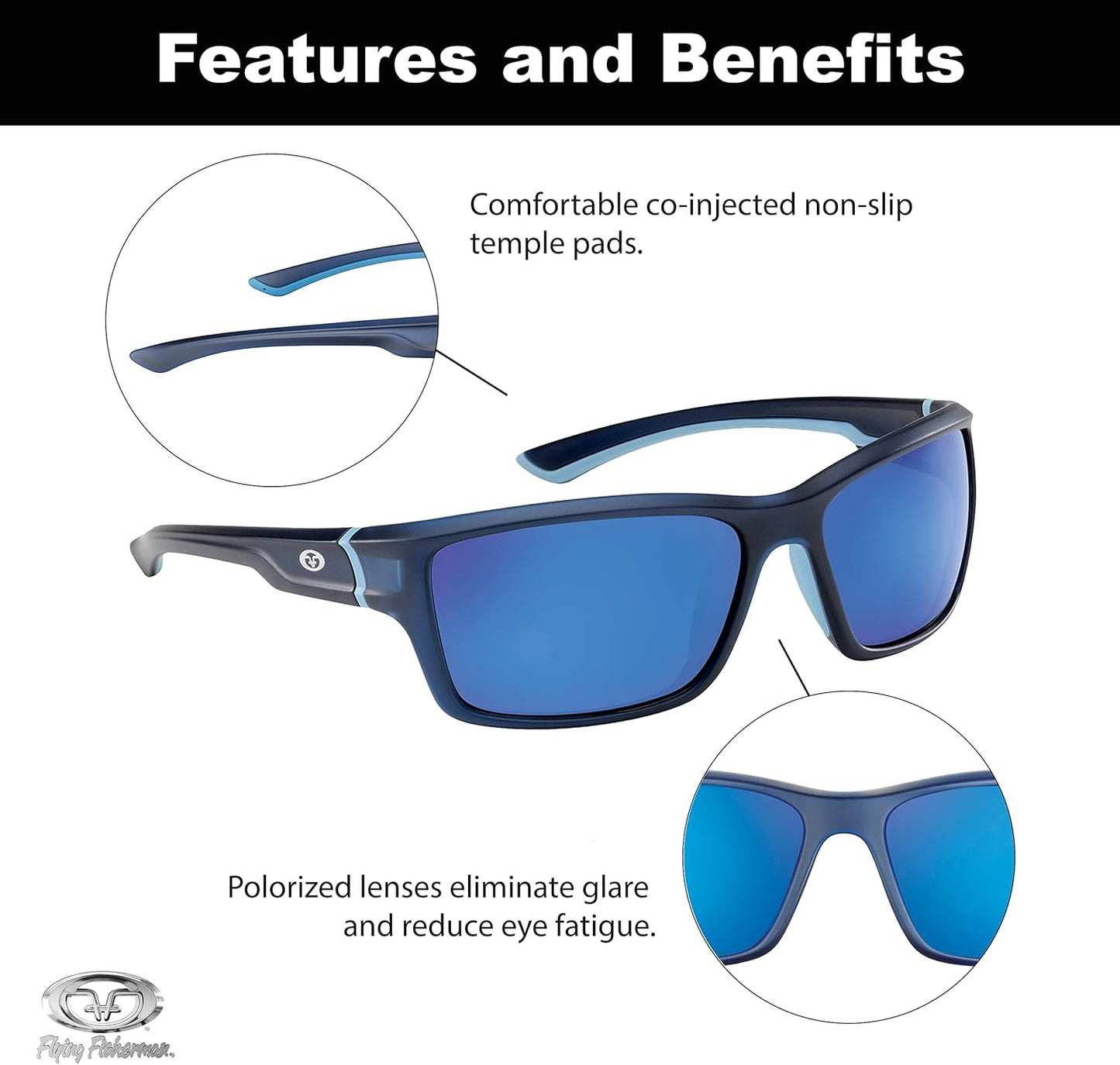 Flying Fisherman Cove Polarized Sunglasses with AcuTint UV Blocker for Fishing and Outdoor Sports