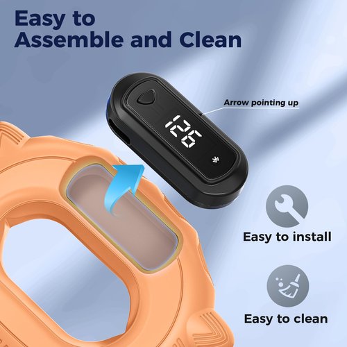 Smart Hand Grip Strengthener for Exercise and Fun, Gorifei Grip Strengthener with Comfortable and Soft Silicone Material, Suitable for Grip Strength Training, 5 Games Available and Control Shorts Browsing&Photos Taking on Phone (Orange)