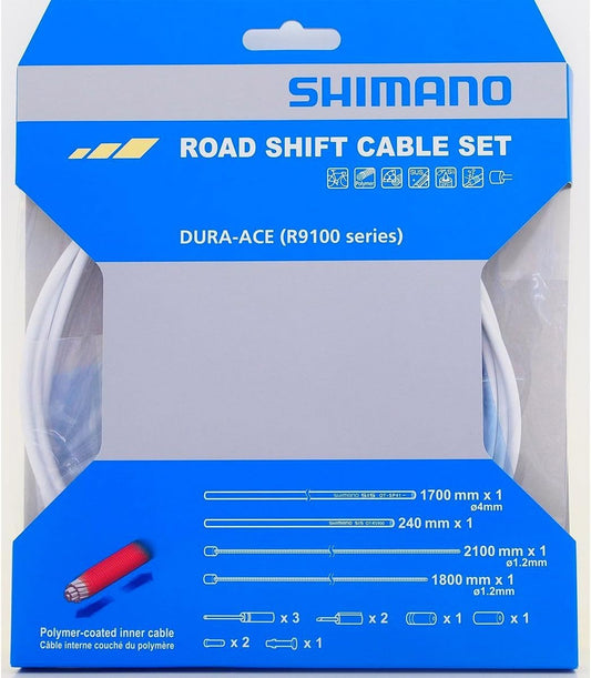 SHIMANO Dura-Ace R9100 Ot-Sp41 Polymer-Coated Derailleur Cable Set White, One Size