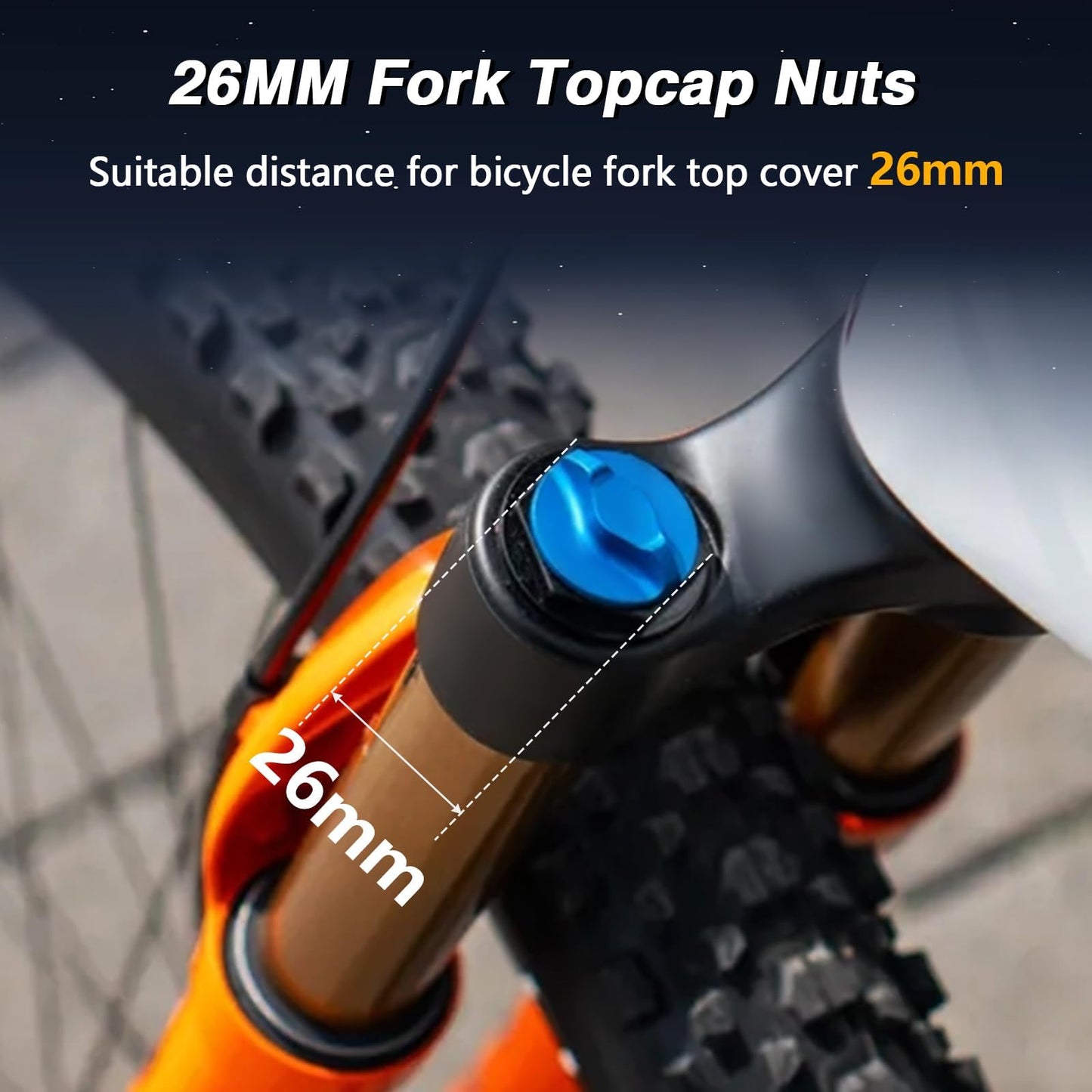 EVRBUL 26mm Bike Fork Topcap Socket Tool 3/8" Ratchet Drive Compatible with Fox 32 Series and Some 34 Series Mountain Bike Fork Topcap Nuts