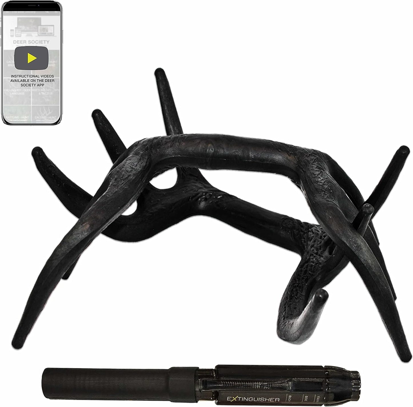 Illusion Systems Extinguisher Deer Call and Black Rack Rattling System - Patented Modislide and Bone-Core Technology - NAHC Approved - Deer Hunting Accessories and Equipment