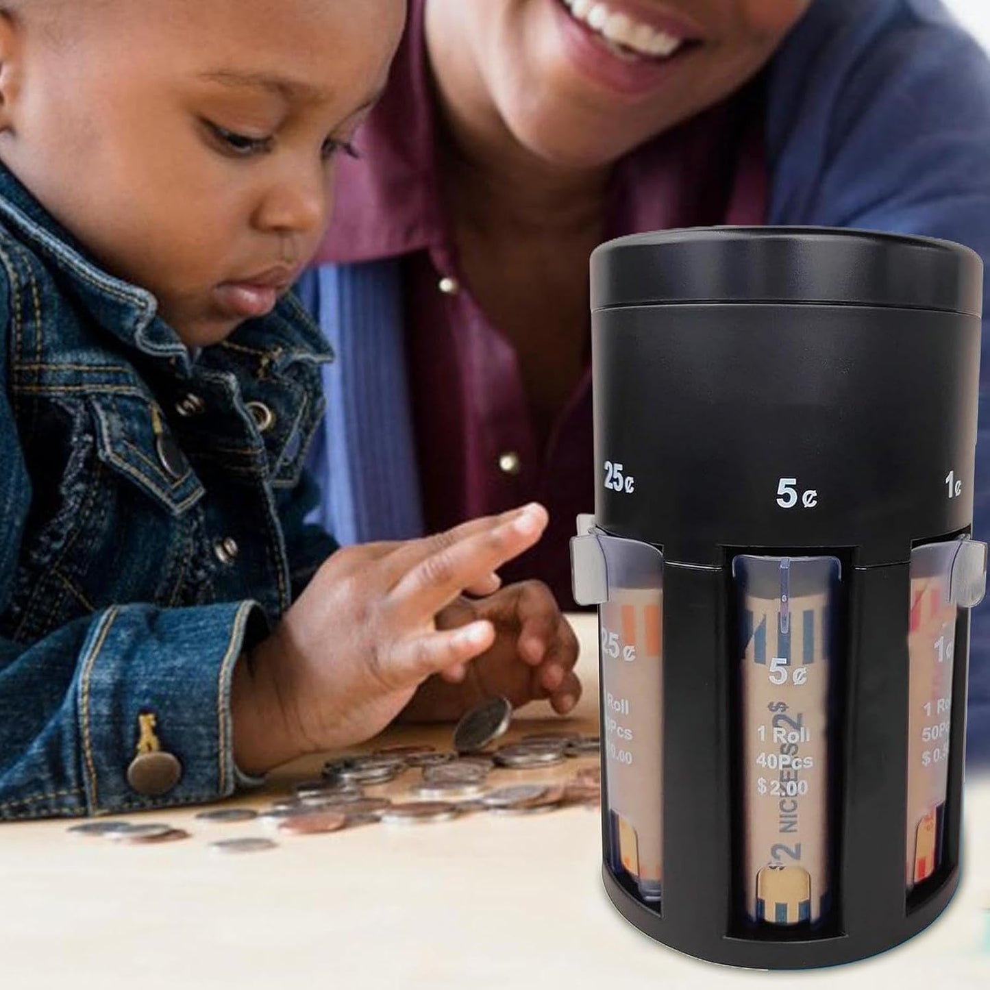 Automatic Coin Sorter Ort Your Loose Change in Piggy Bank Coin Jar Quickly Widely Used at Home Office Store Great Time Saver