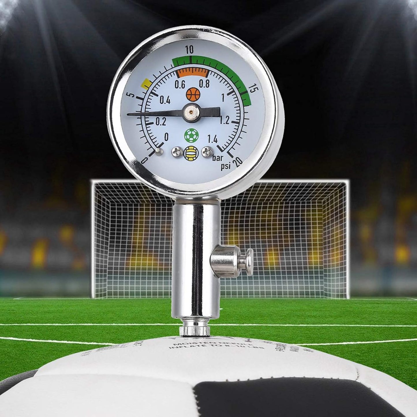 Dioche Ball Pressure Gauge, Mini Utility Air Pressure Barometer Tool for Basketball Football Volleyball