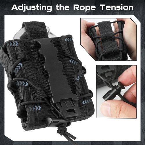 Molle Handcuff Pouch,Molle Handcuff Case for Duty Belt Vest,Adjustable Tightness to Fit Asp/Hinged/Chain/Folding Rigid Hand Cuff,Law Enforcement Accessories