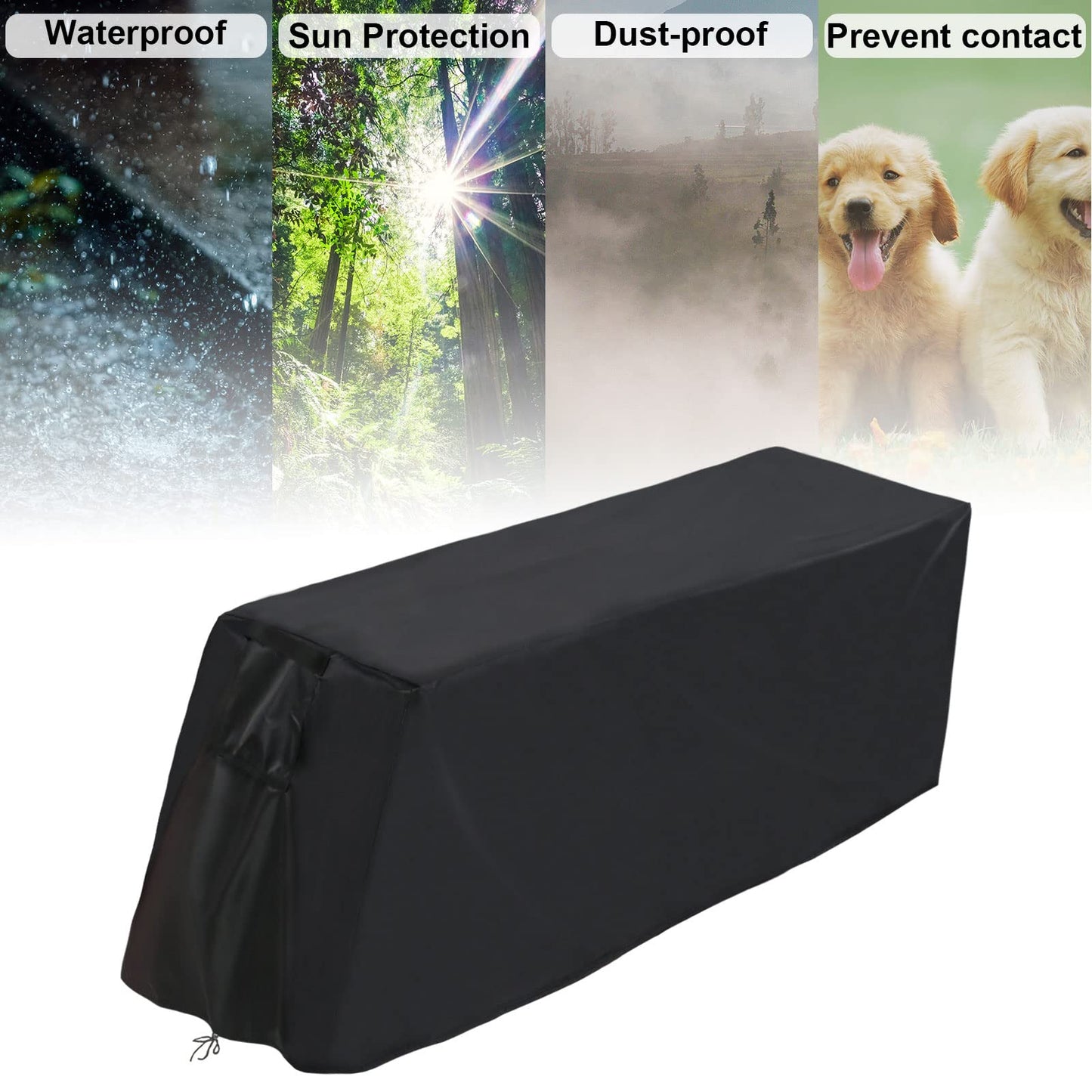 Andacar Weight Bench Cover, Exercise Workout Bench Cover Waterproof Protective Covers for Sit-Up Board - 55x18x16 inch