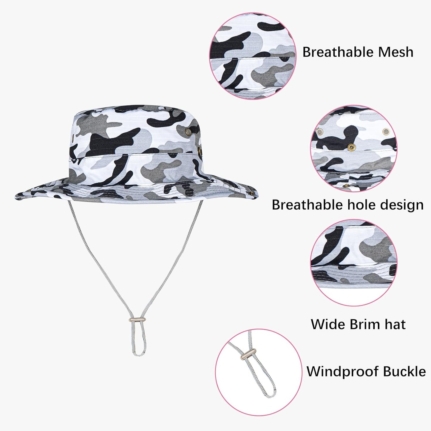 UPF 50+ Sun Hat | Foldable Boonie Hat for Men & Women | Fishing & Hiking