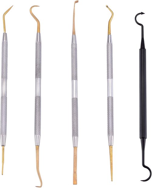 BOOSTEADY Stainless Steel Gunsmith Armorer Pick Set Cleaning Picks & Double-End Brushes