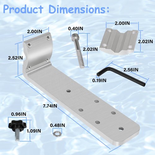 Deecaray 58182 Stow N' Go Grill Rail Mount Bracket, Compatible with Any Kuma Grill and RV Boat Camping Inside/Outboard 7/8" to 1-1/4" Round or 1-1/4" Square Horizontal Railings
