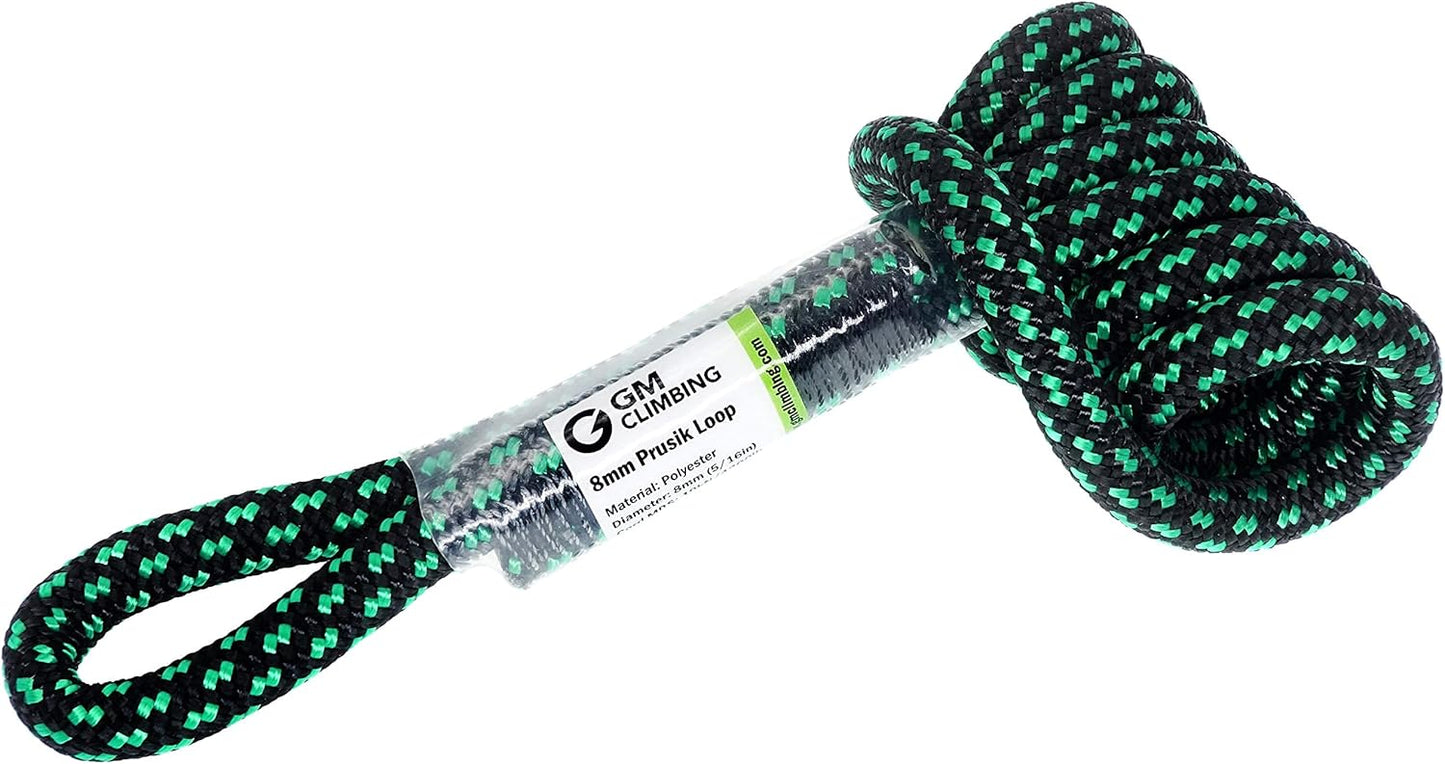 GM CLIMBING 8mm (5/16") Prusik Loop Pre-Sewn 18 inches / 24 inches