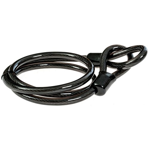 POLICE U-Lock Bike Lock with Key, U-Lock for Bicycles, Lock for Scooters, Outdoor Equipment Silicone-Coated Bike Lock with Cable Heavy Duty Black