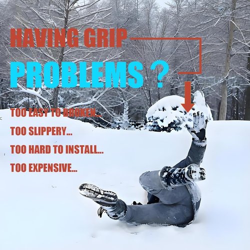 Ice Cleats for Shoes and Boots, Ice Snow Traction Cleats Grippers, Non Slip Shoe Ice Grippers,10 Steel Rubber Spikes Crampons Anti Easy Slip Studs Crampons Slip-on Stretch Footwear