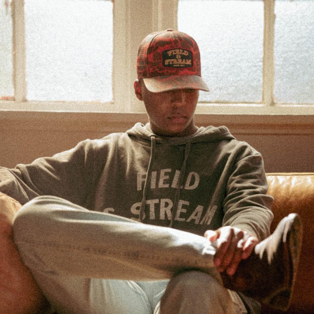 Field & Stream Men's Snap Back Mesh Cap, Roosevelt/Orange Camo, 5 Panel