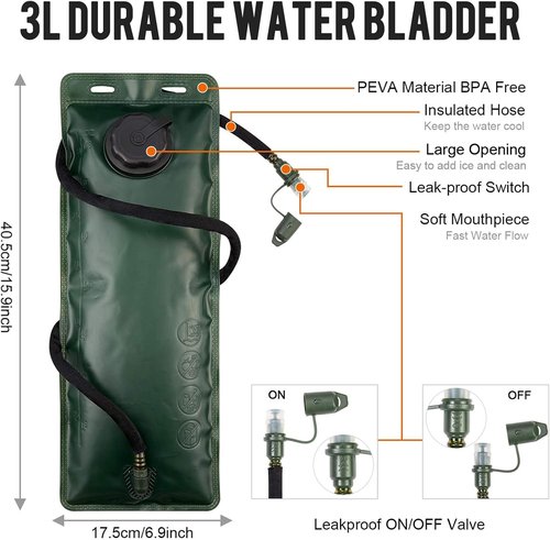 Hydration Pack for Runners - G4Free 3L Backpack for Hiking, Cycling & Biking