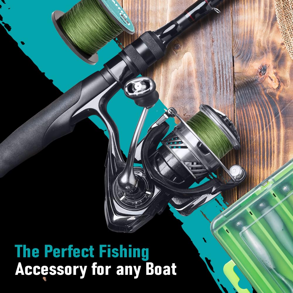 Gaffer Sportfishing 8-Strand Braided Fishing Line | Ultra-Strong, Smooth & Durable with Proprietary Weaving Tech & Thin Coating for Saltwater | Not Stretch | 60LB Test Line (300 Yards) - Dark Green