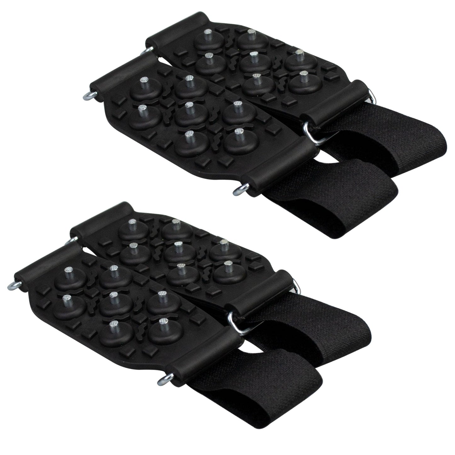 Ice Cleats Mid-Sole Ice Snow Traction Cleats for Shoes and Boots 7 Studs Ice Grippers Ice Shoes Crampons with Adjustable Straps Walking on Snow and Ice Women Men (2 Pairs)