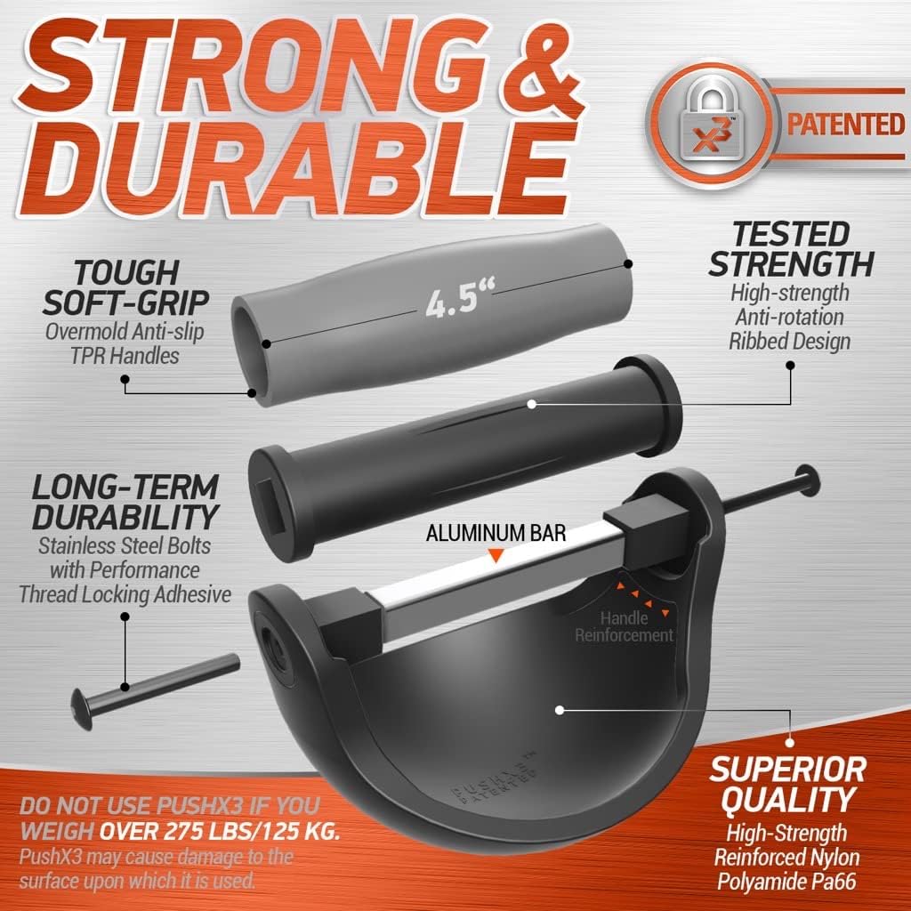 Push Up Bars for Home Gym - Durable Fitness Equipment & Grip Strength Trainer