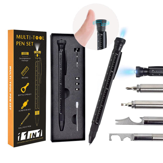 11 in 1 Multi-Tool Pen - Tools for Travel, Camping, Outdoor Activities and Everyday Use - Father's Day Dad Gift for Daughter Son, Birthday Father's Day Gift for Dad Grandpa Husband, Cool Gadgets