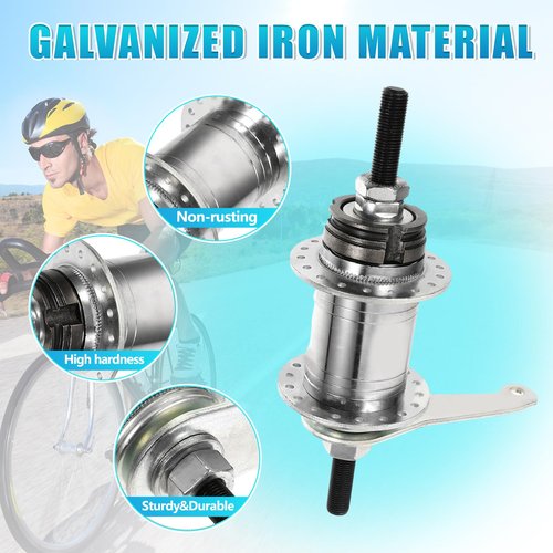 VTORFUN Bicycle Coaster Brake Hub, 36 Hole Bike Brake Rear Hub,Easy Installation Backwards Brake, Bike Rear Hub for Fixed Gear Bicycle, MTB Bike