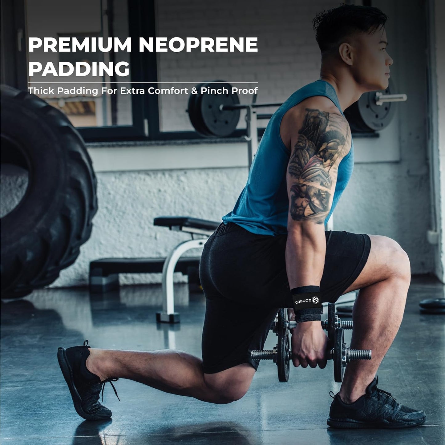 GODBOD Weight Lifting Hooks for Men and Women – Heavy-Duty Wrist Support with Non-Slip Steel Hooks, Adjustable Straps for Deadlifts, Pull-Ups, Rows, and Strength Training – Ideal Gym Accessory for Powerlifting and Bodybuilding