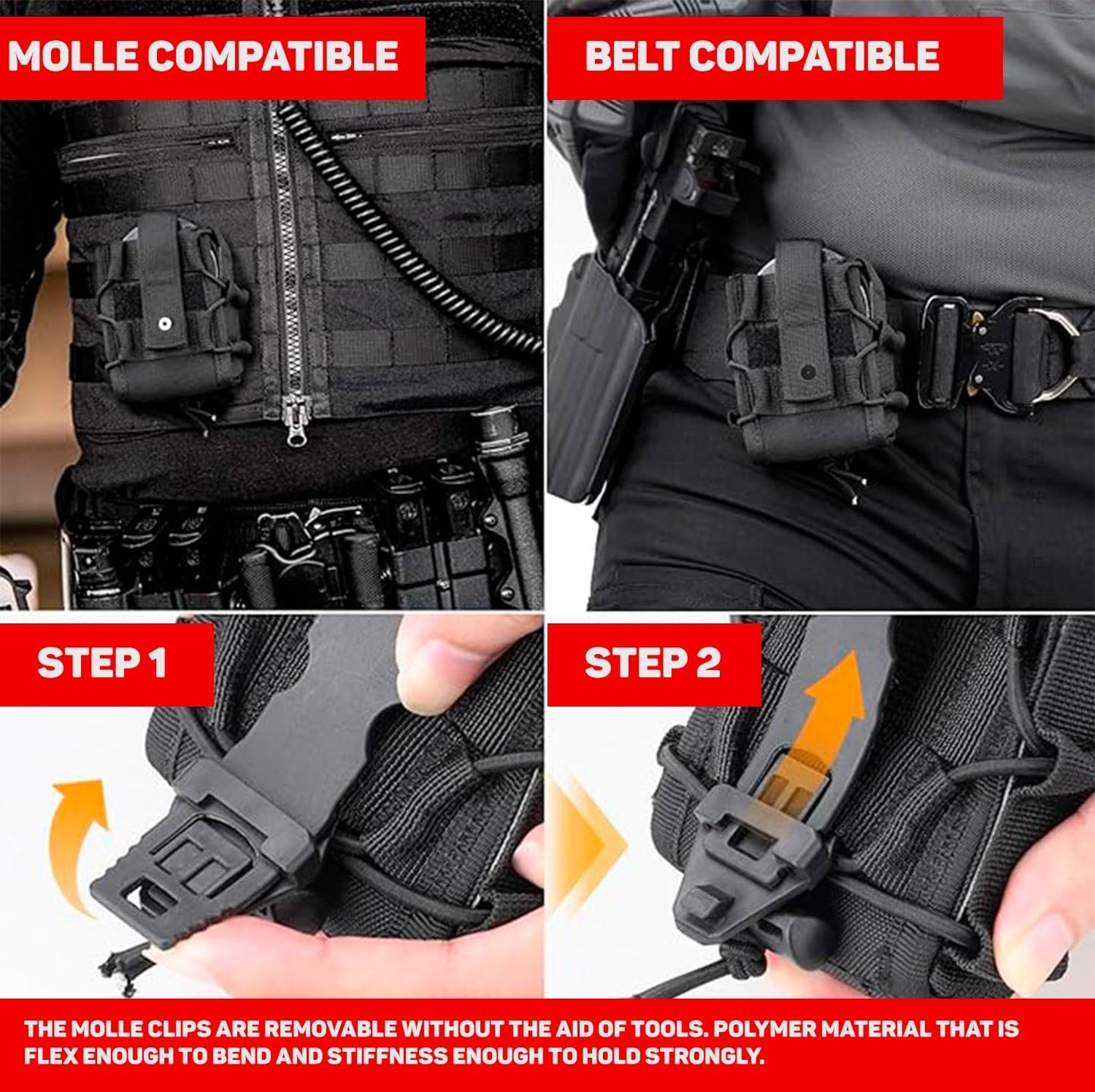 G-Wrap Double Handcuff Pouch – Tactical Nylon 1680D Reinforced Case with Metal Snap & Velcro Closure – MOLLE & Duty Belt Compatible – Professional Gear for Police, Security & Tactical Use