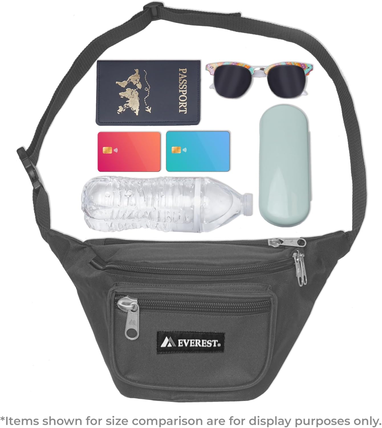 Everest Signature Waist Pack - Medium, Black, One Size