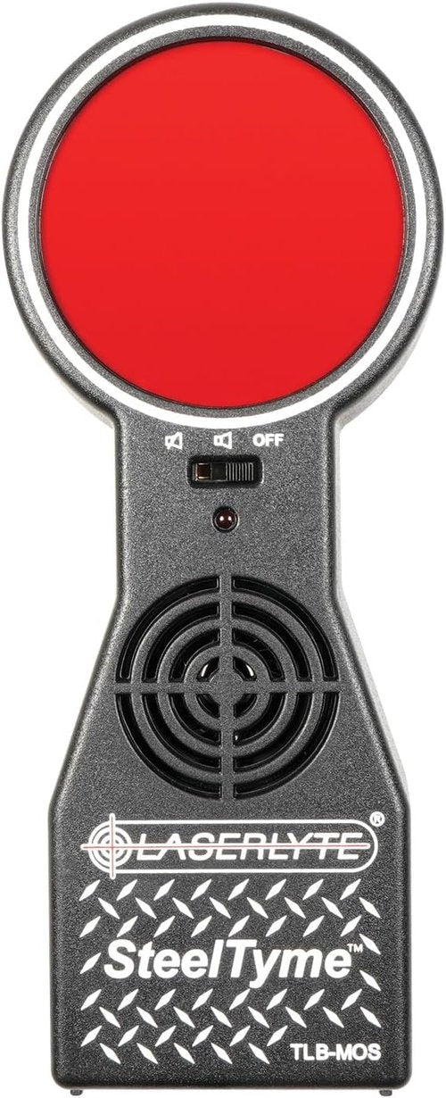 LaserLyte TLB-MOS Steel Tyme Laser Trainer Targets with Plinking Steel Sound and Flashing LED Lights for Reactive Laser Shooting and Dry Fire Practice