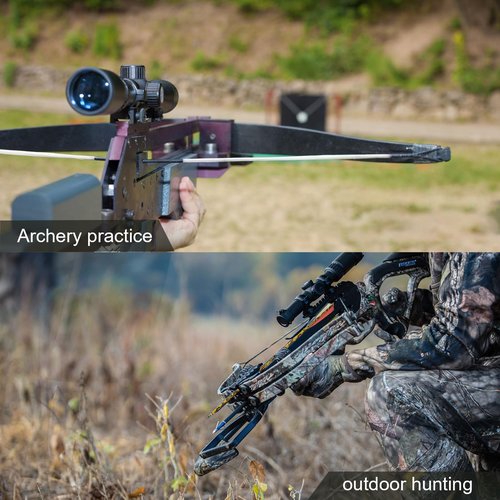 TOPARCHERY 20 Inch Carbon Crossbow Bolts 12 Pack and 6 Pack Crossbow Broadheads Set - Premium Crossbow Arrows with 4 Inch Vanes and Removable Field Tips for Hunting and Outdoor Practice