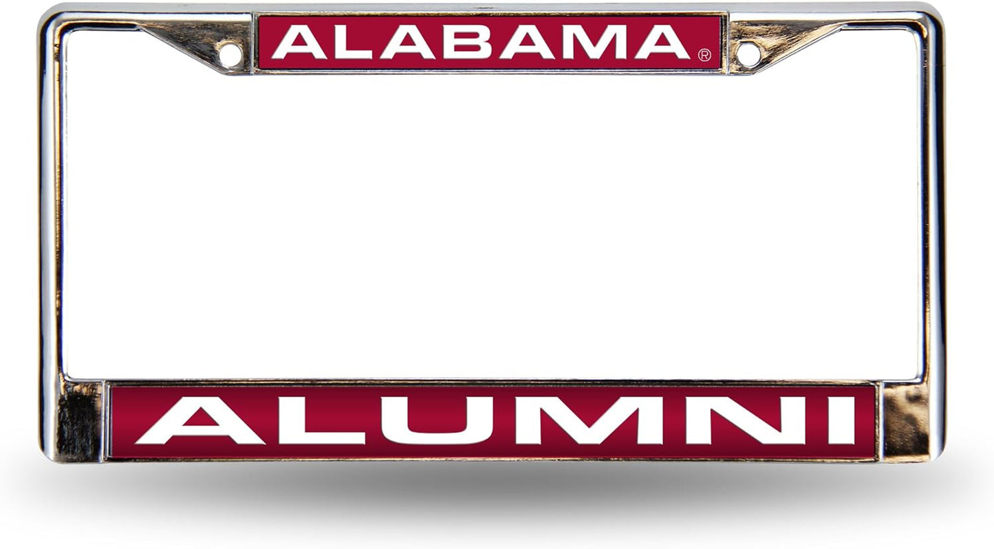 Rico Industries NCAA Unisex-Adult Laser Cut Inlaid Standard Chrome License Plate Frame