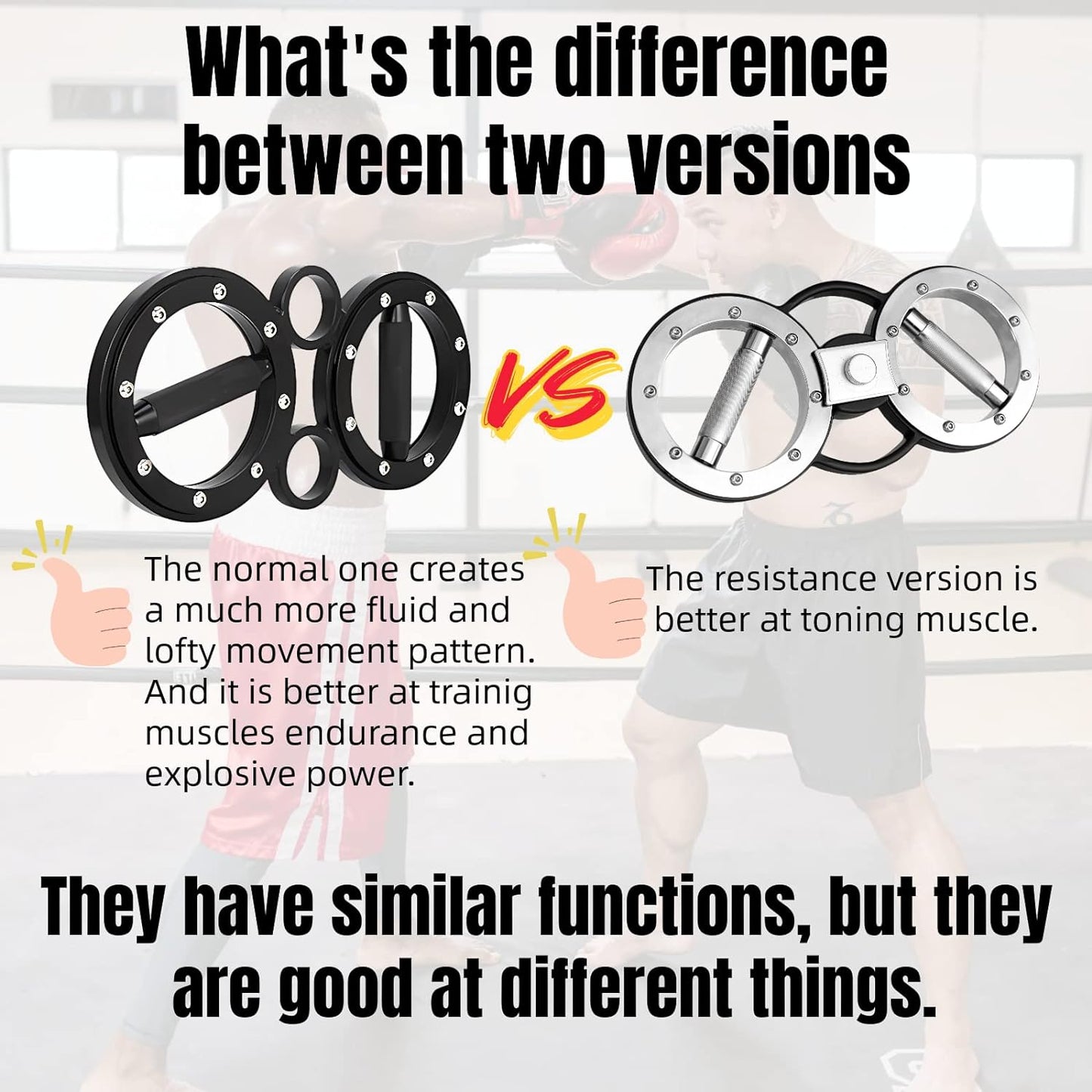 FIITY 8/12 Pounds Multifunctional Hand and Forearm Trainer - Spinning Burn Muscle Training - 360 Degree Rotating Grips – Sliver/Black