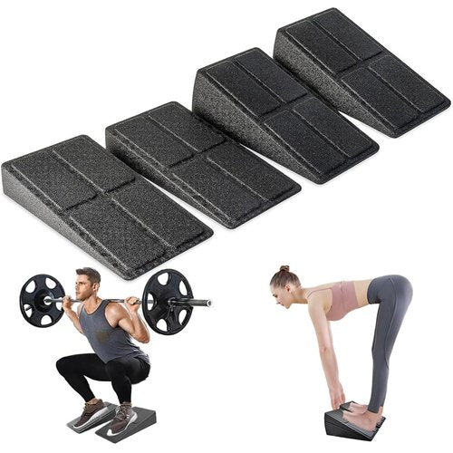 Uxpang Calf Stretcher Slant Board - 4 Pcs Incline Board for Calf Stretching, Adjustable Light EPP Squat Wedge Block for Foot, Achilles, Knee and Ankle Recovery Calf Stretching Exercise